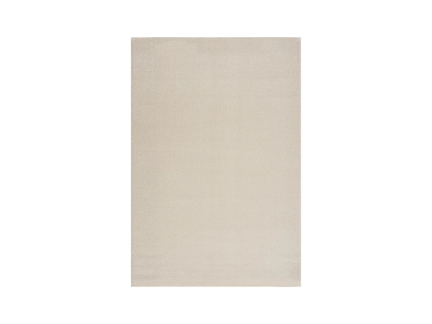 tapis salle de gym Ø200cm tissé crème rond motif uni NOSSA