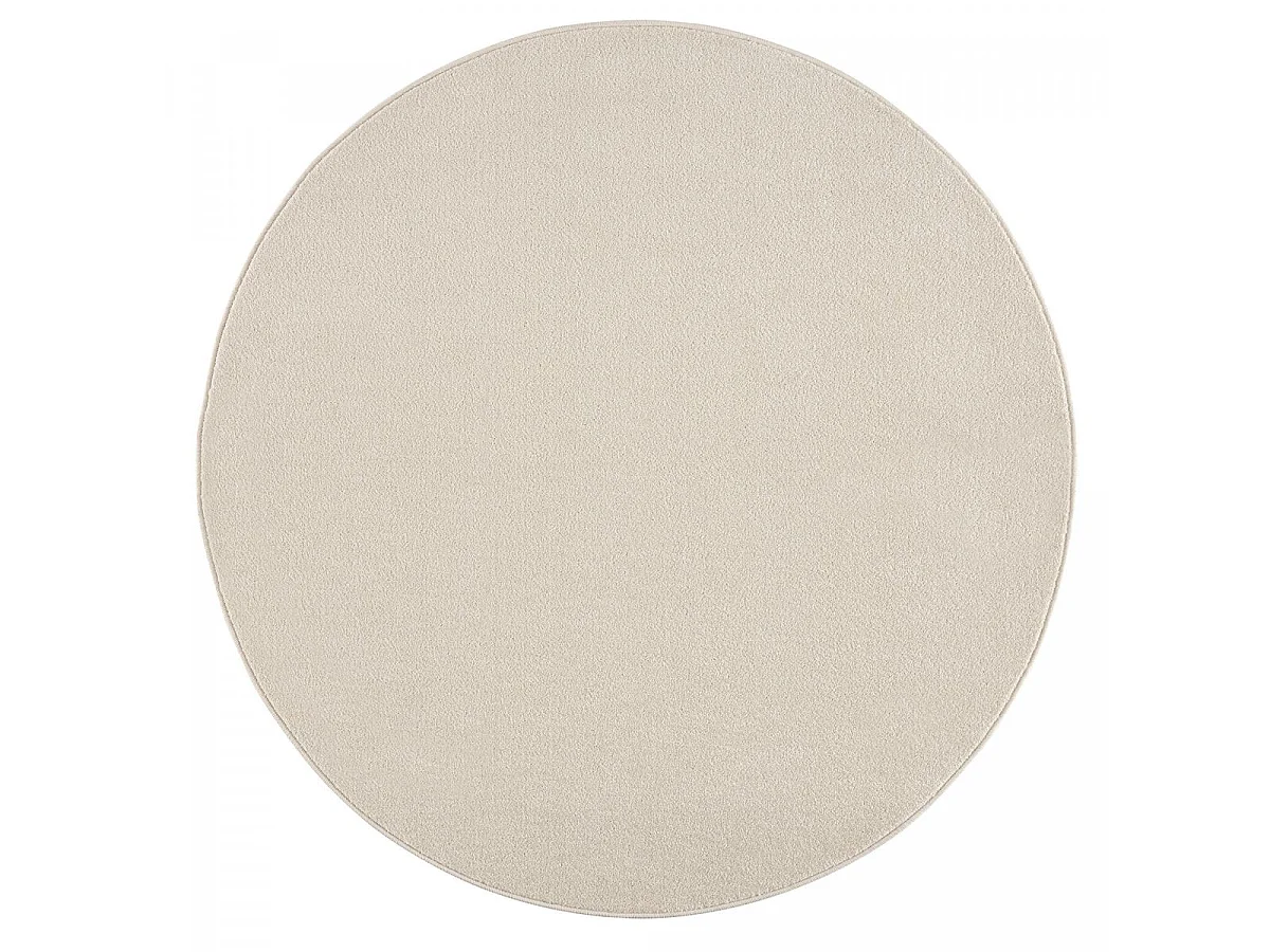 esterilla de gimnasia Ø200cm tejida crema redonda lisa NOSSA