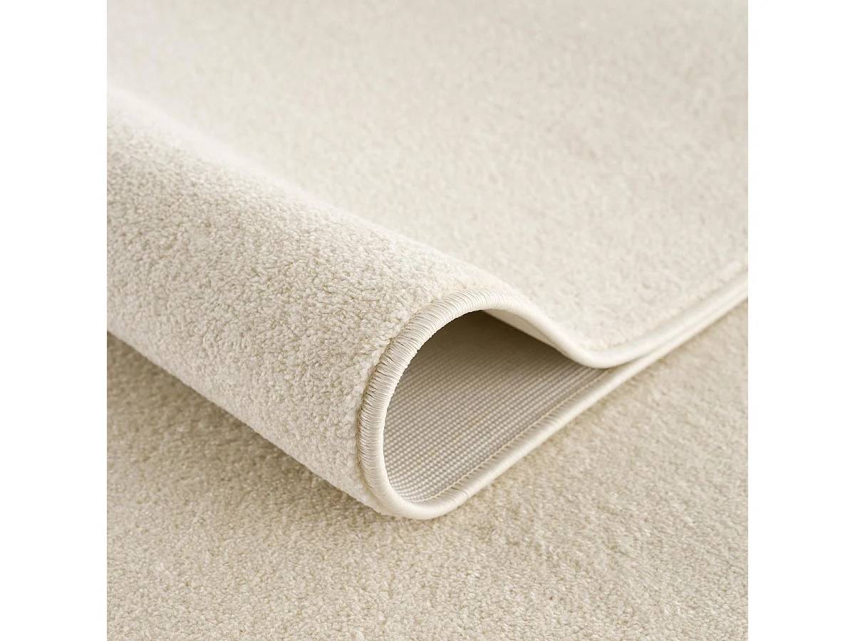 esterilla de gimnasia Ø200cm tejida crema redonda lisa NOSSA