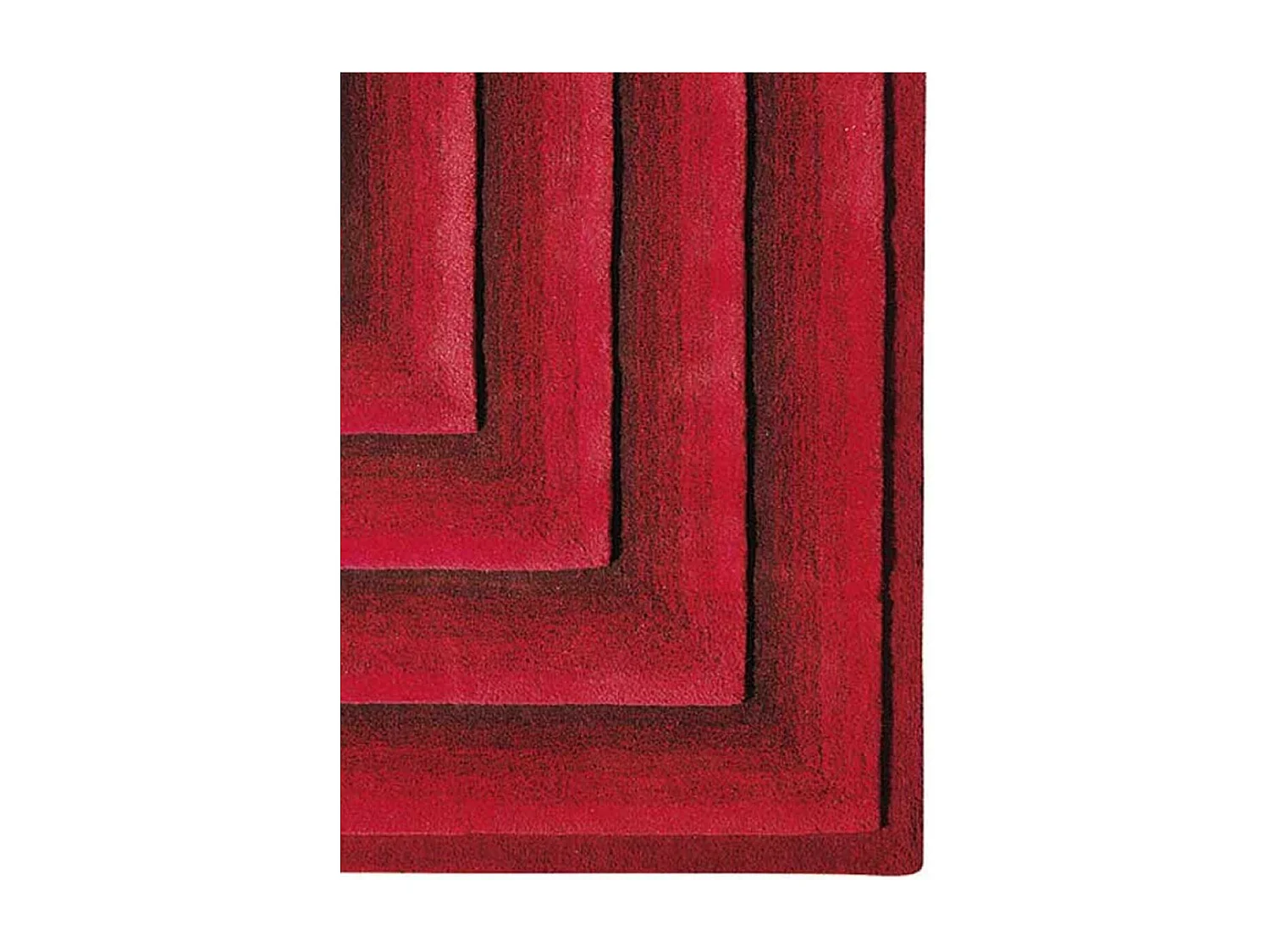 tapis salon 190x290 fait main en laine rouge rectangle METRO