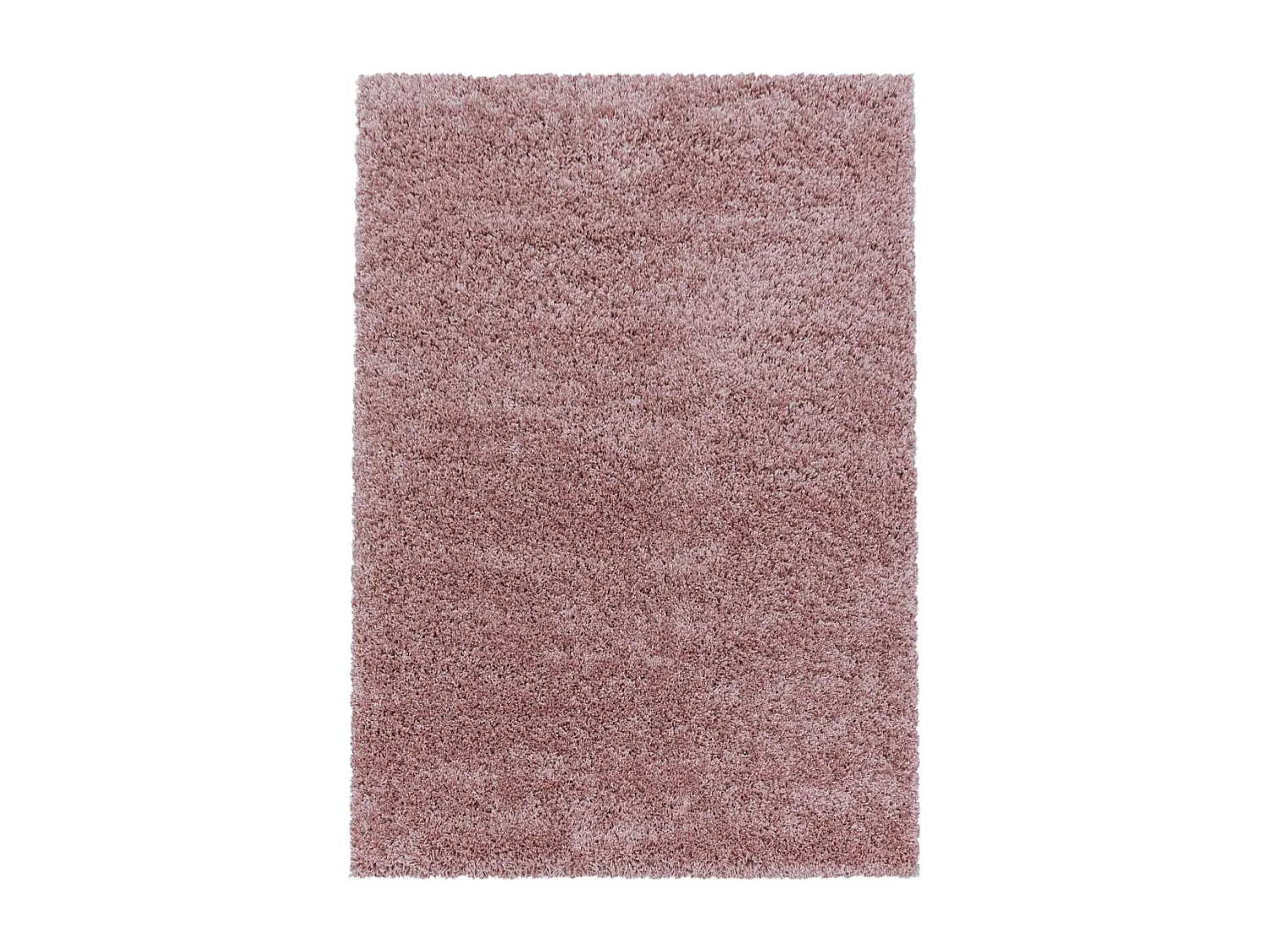 Tapis poils longs shaggy 80x250 rectangle tissé rose motif uni UNI I