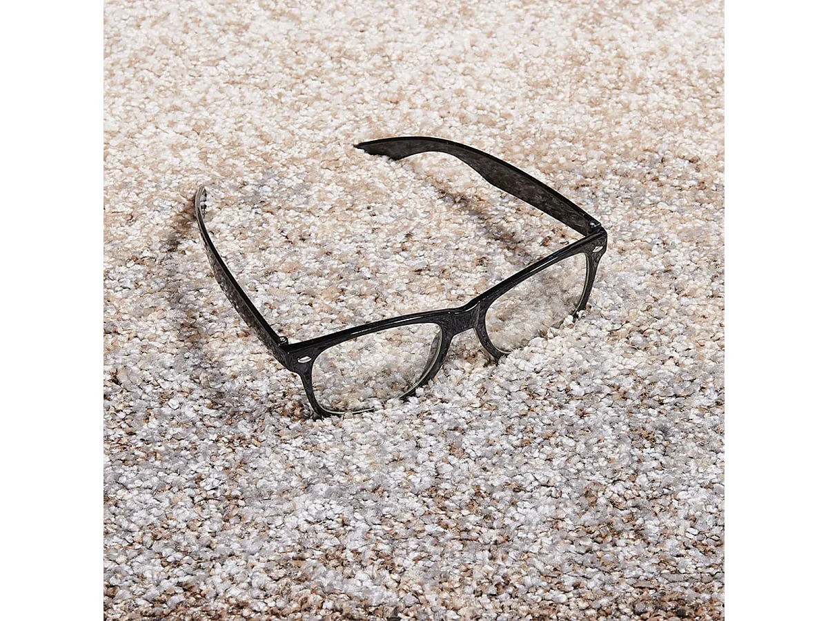 tapis salon 120x170 tissé marron rectangle motif faux uni ELEGANT 03