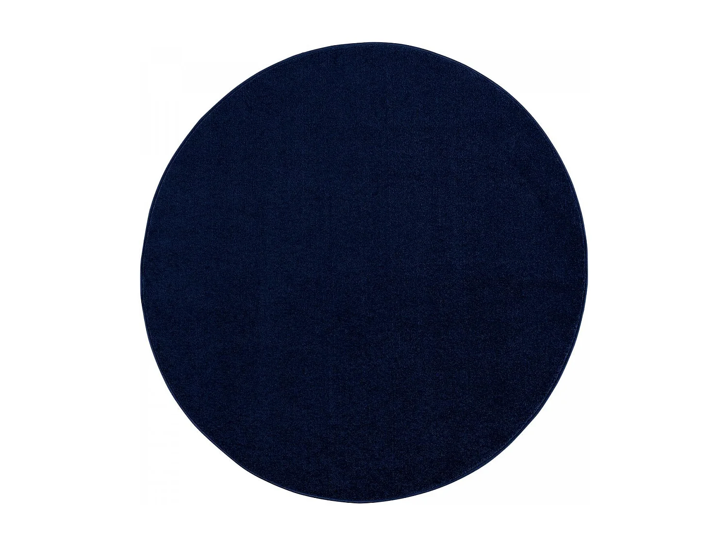 tapis salle de jeux Ø150cm tissé bleu marine rond motif uni NOSSA