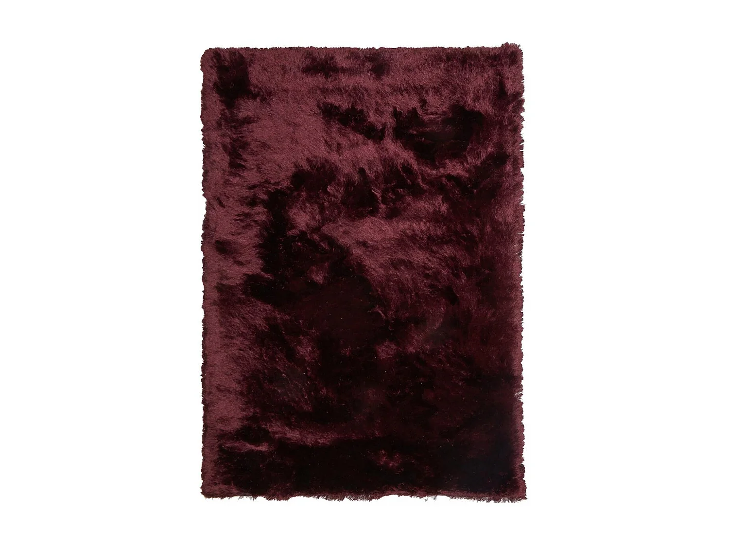 Tapis shaggy 200x290 rectangle fait main violet motif uni SG FIN