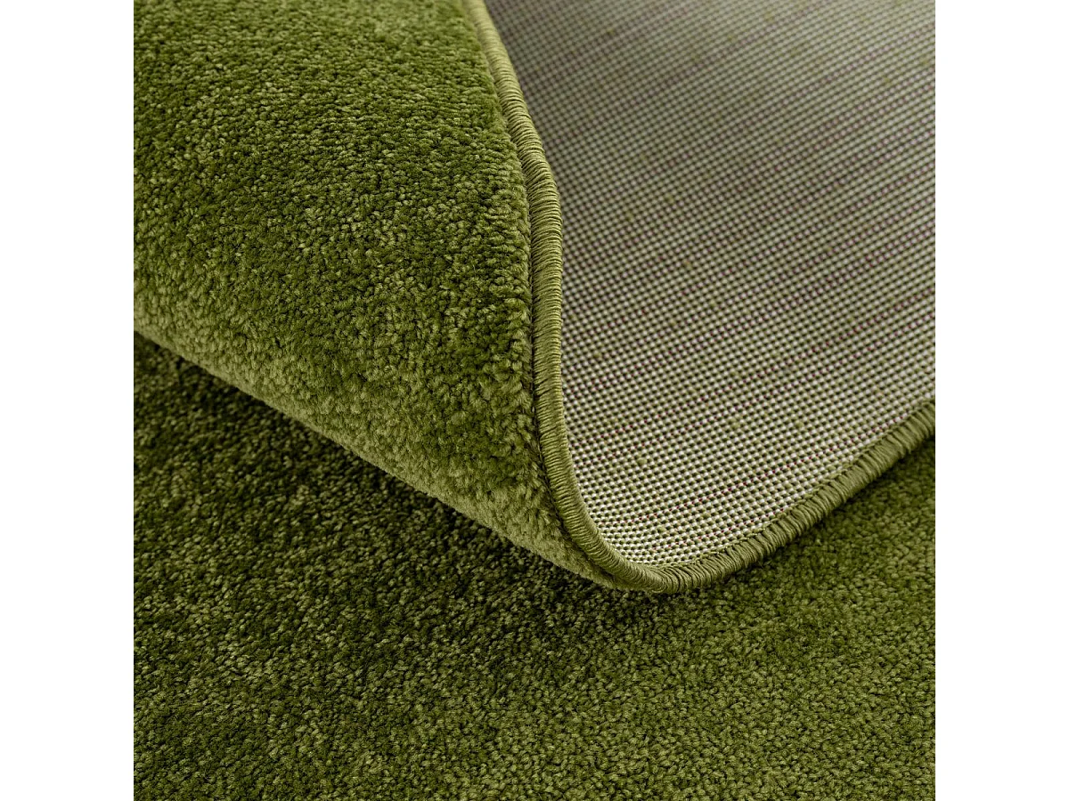 tapis open space 140x200 tissé vert rectangle motif uni NOSSA