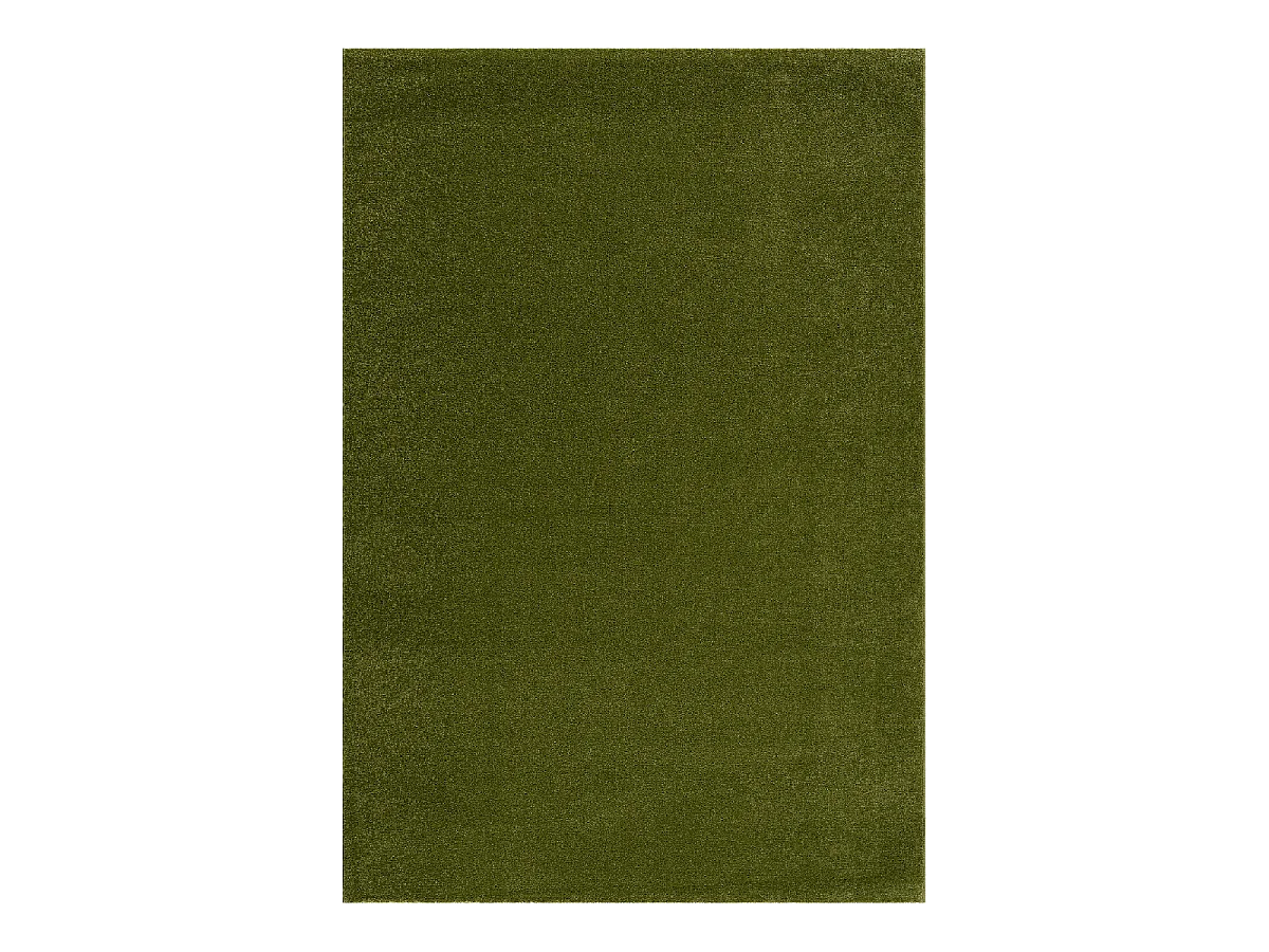 tapis open space 140x200 tissé vert rectangle motif uni NOSSA