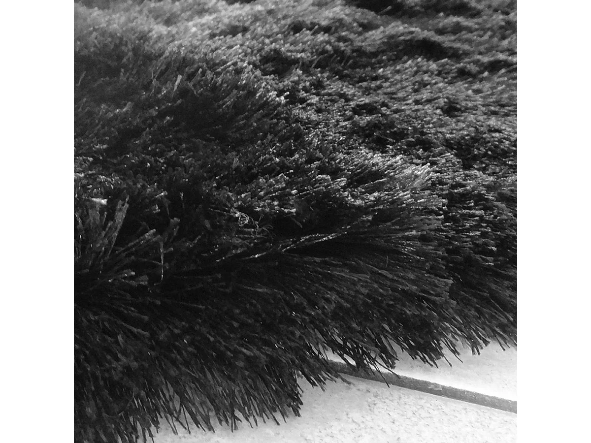 Tappeto Shaggy 120x180 rettangolo fatto a mano nero tinta unita SG FIN