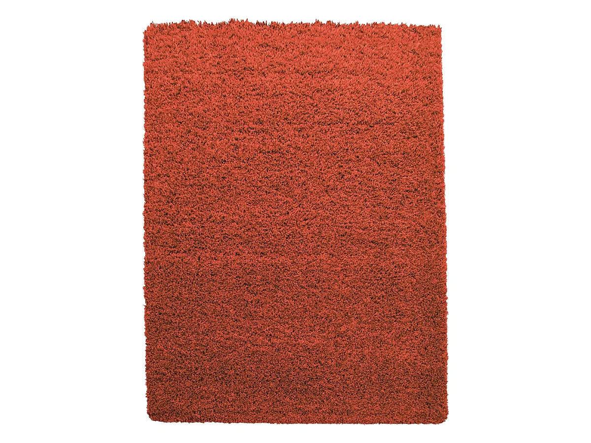 Tappeto Shaggy a pelo lungo 80x250 rettangolo intrecciato motivo terra unito UNI L