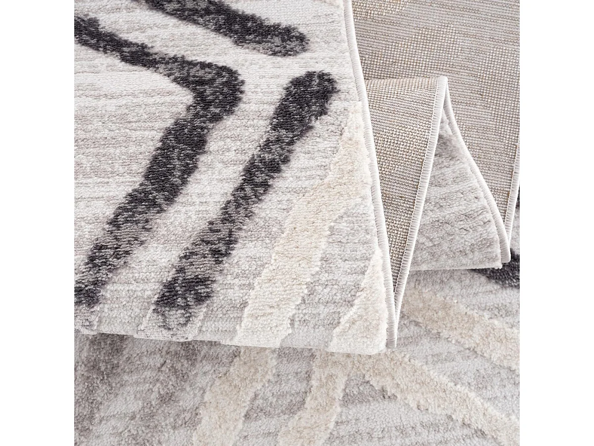 tappeto da ingresso 80x300 tessuto con disegno geometrico rettangolo grigio chiaro e grigio scuro