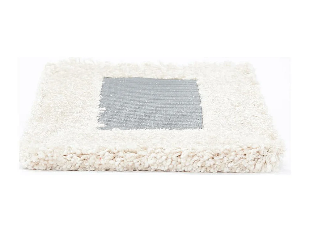 tapis grand salon 400x400 tissé gris carré motif uni EPAISSIA +