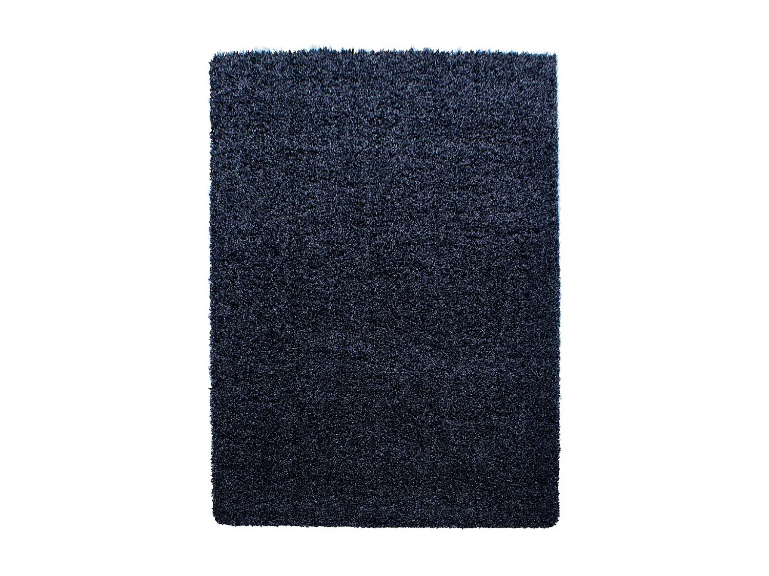 Tapis poils longs shaggy 200x290 rectangle tissé bleu marine motif uni UNI L