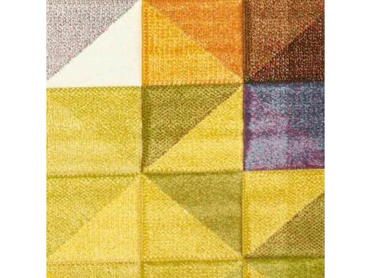 tapis entrée 40x60 tissé noir et rouge rectangle motif géométrique LYN8 MARIX