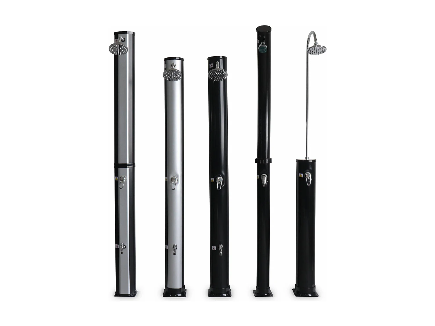 Douche solaire d'extérieur Gutta pour piscine. terrasse. jardin avec mitigeur. robinet et réservoir de 38L