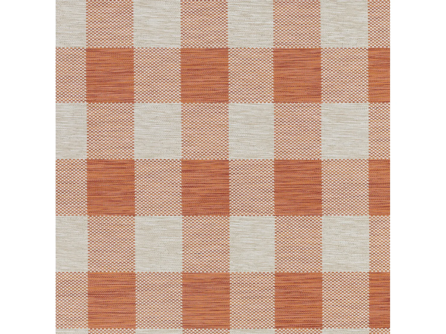 Tappeto Esterno/Interno a Quadri - Arancione/Beige - 160x213cm - BIDDI