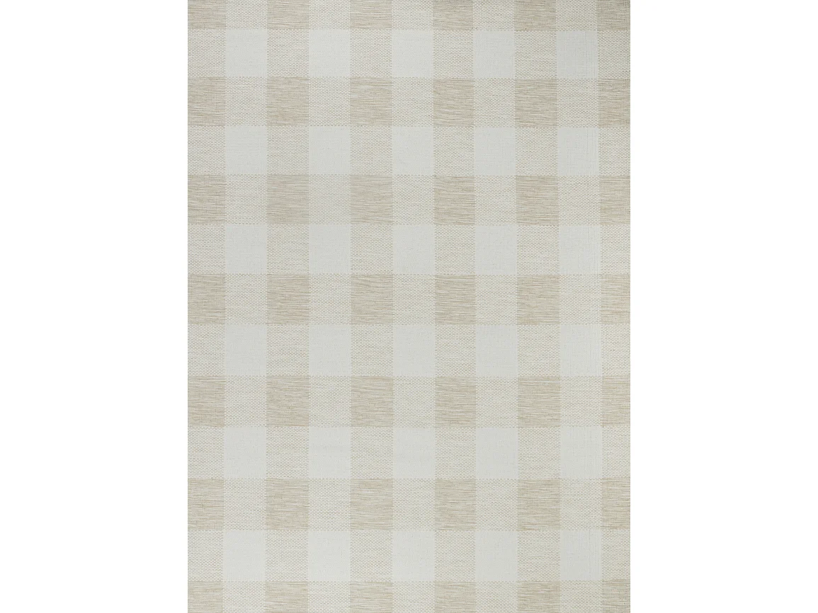 Buitenkleed met Ruiten - Balkon, Terras, Keuken Tapijt - LichtBeige/Ivoor - 200x275cm - BIDDI