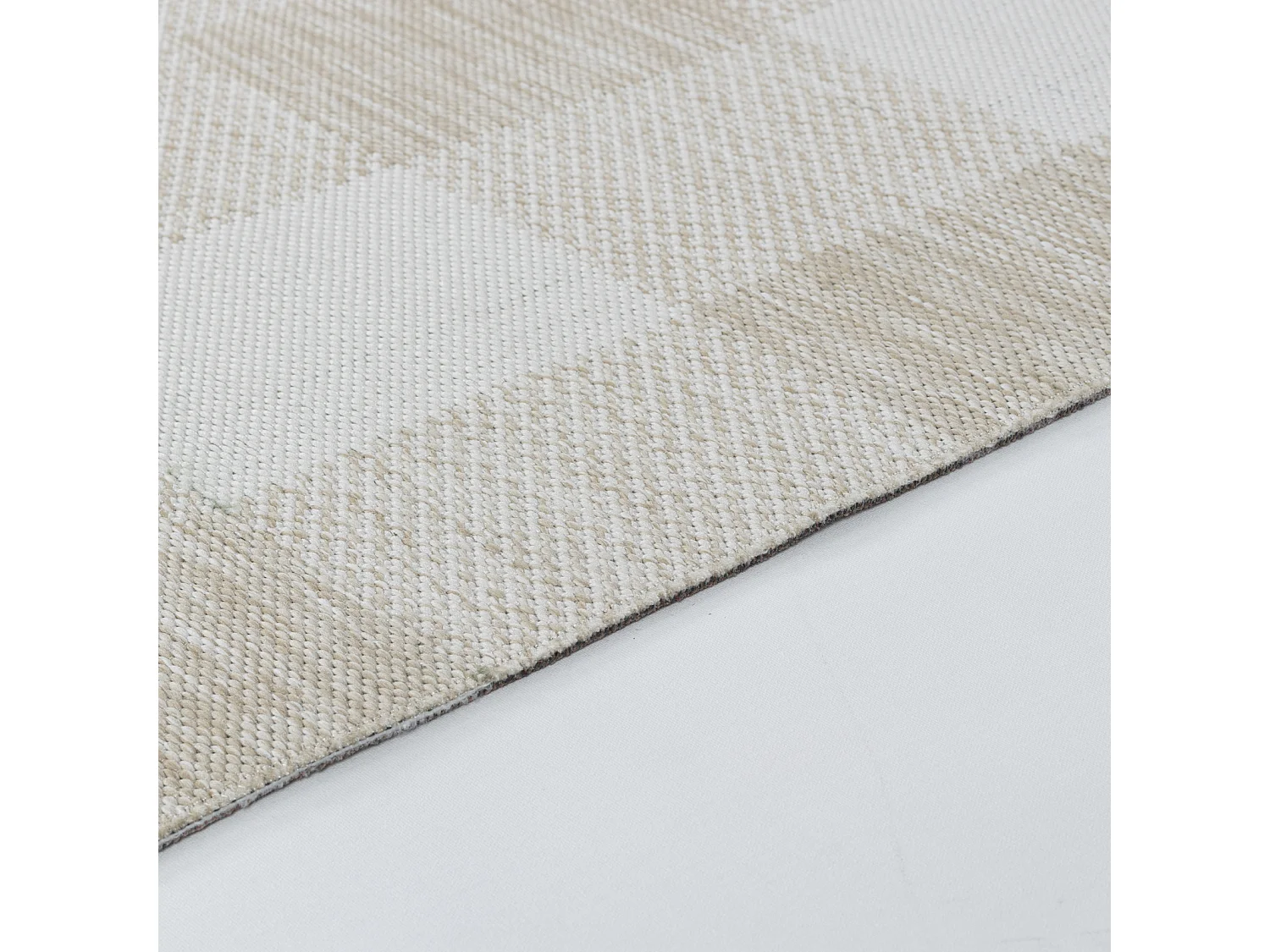 Buitenkleed met Ruiten - Balkon, Terras, Keuken Tapijt - LichtBeige/Ivoor - 200x275cm - BIDDI