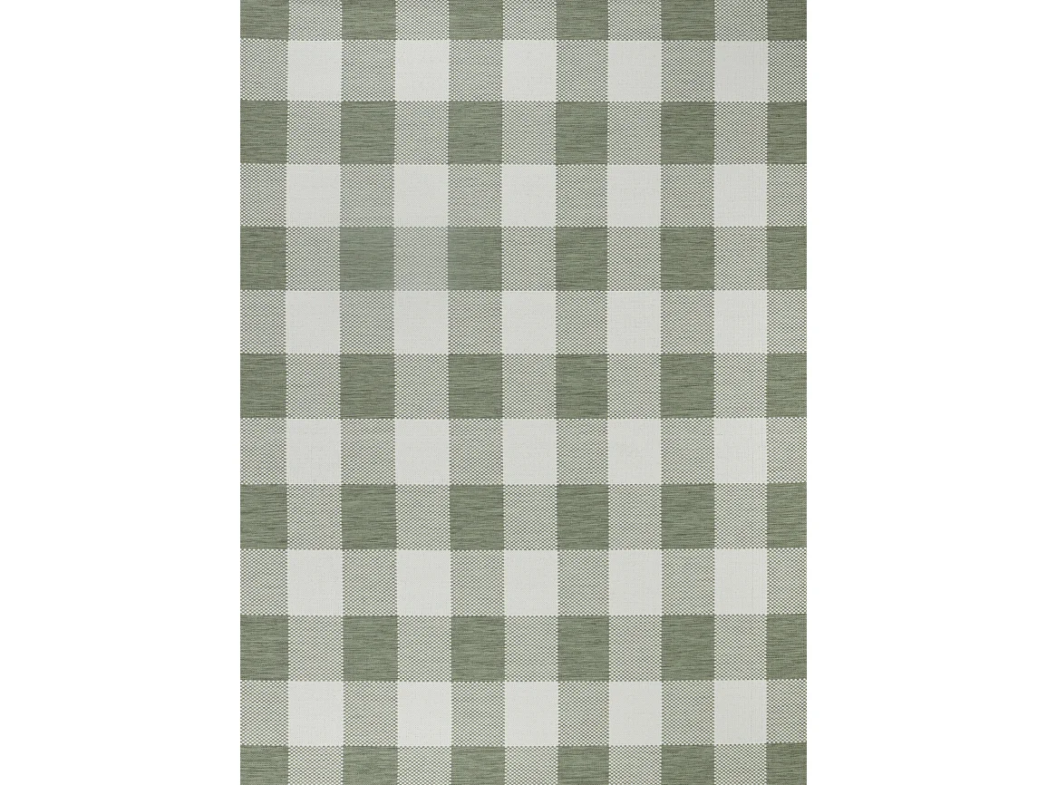 Tappeto Esterno/Interno a Quadri - Verde/Avorio - 200x275cm - BIDDI