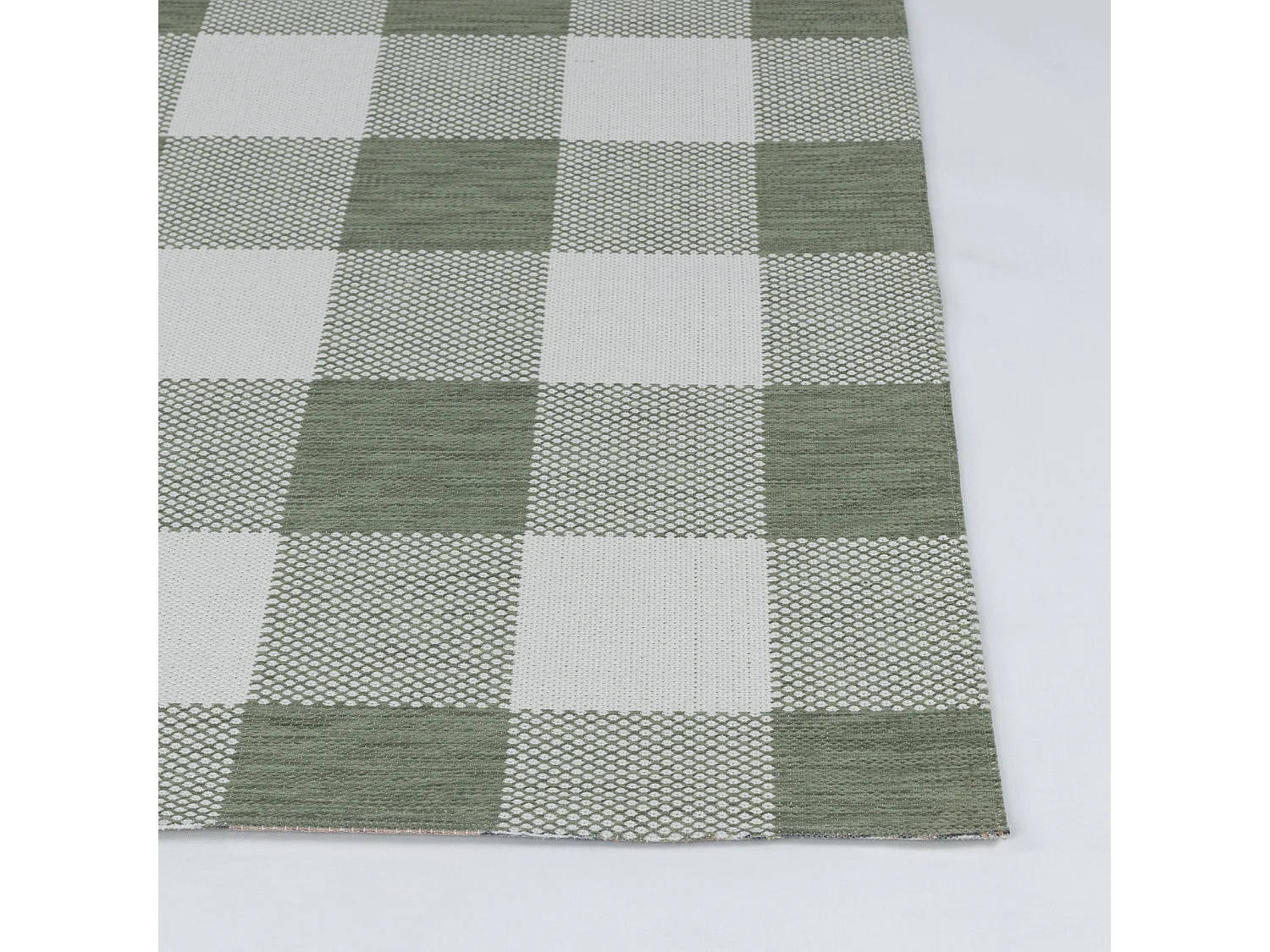 Tappeto Esterno/Interno a Quadri - Verde/Avorio - 200x275cm - BIDDI