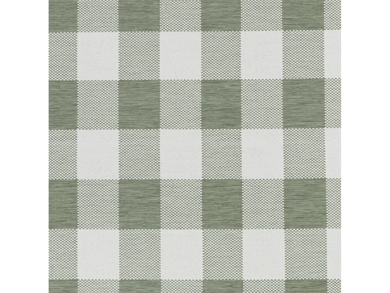 Tappeto Esterno/Interno a Quadri - Verde/Avorio - 200x275cm - BIDDI