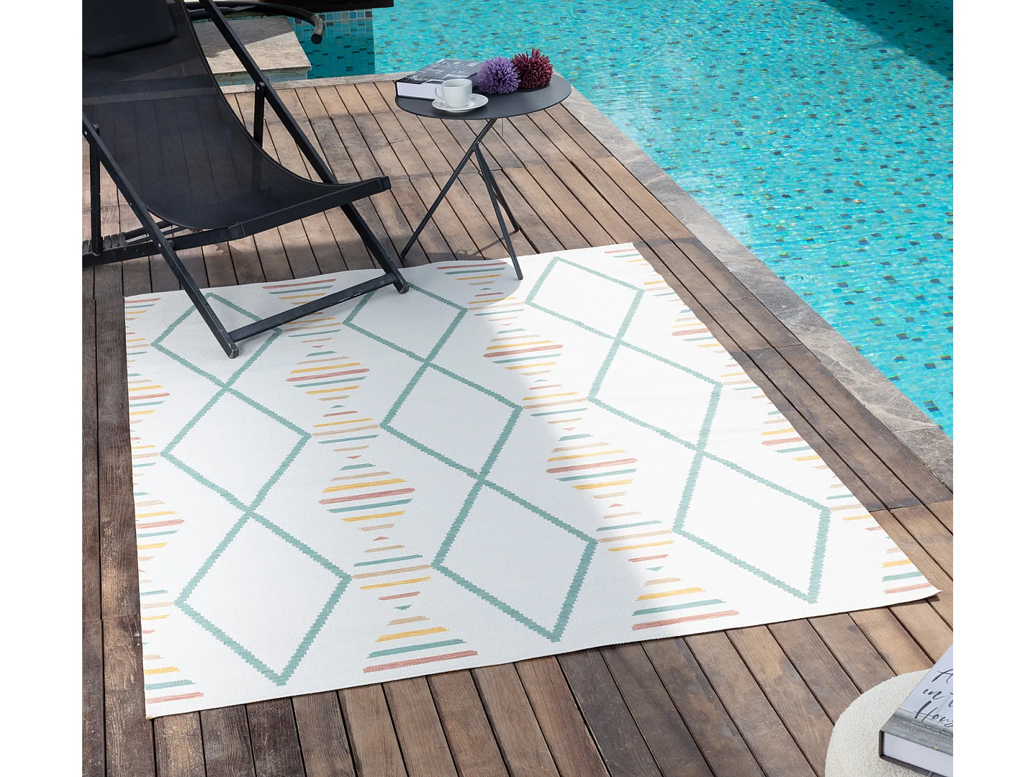 Tappeto Esterno/Interno Moderno - Multicolore/Giallo Senape - 160x213cm - TIARA