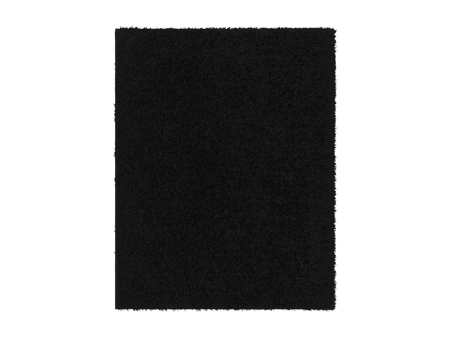 Zacht Hoogpolig Shaggy Tapijt - Zwart - 200x275cm - SOSO