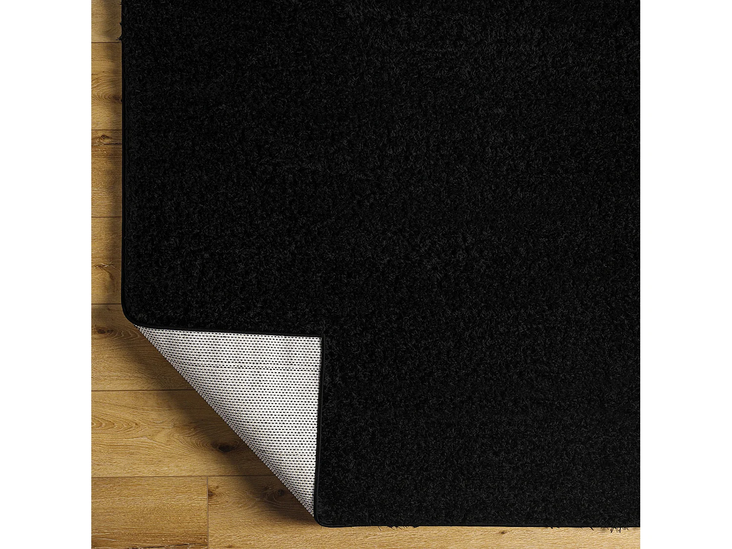 Zacht Hoogpolig Shaggy Tapijt - Zwart - 200x275cm - SOSO