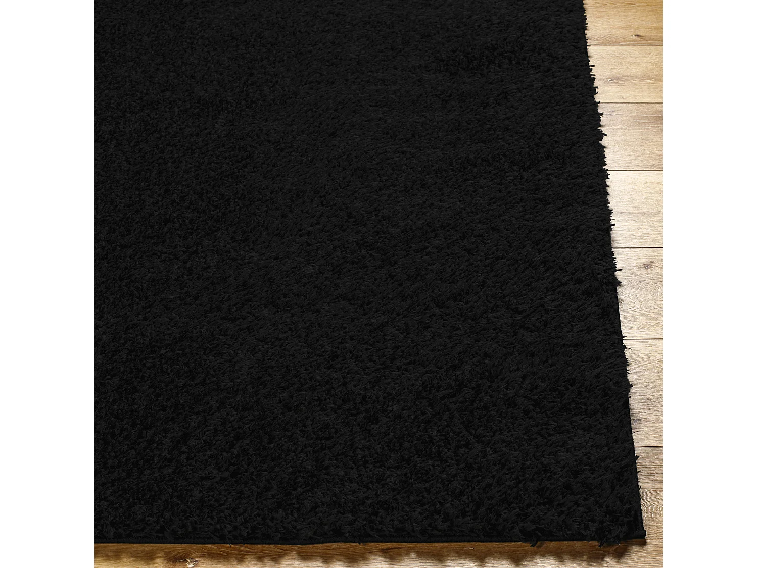 Zacht Hoogpolig Shaggy Tapijt - Zwart - 200x275cm - SOSO