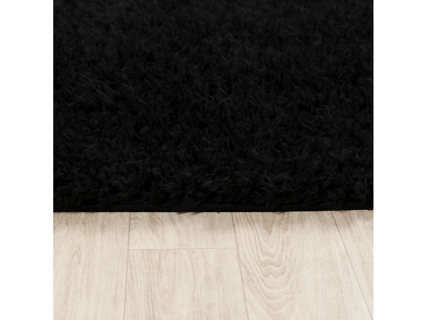 Zacht Hoogpolig Shaggy Tapijt - Zwart - 200x275cm - SOSO