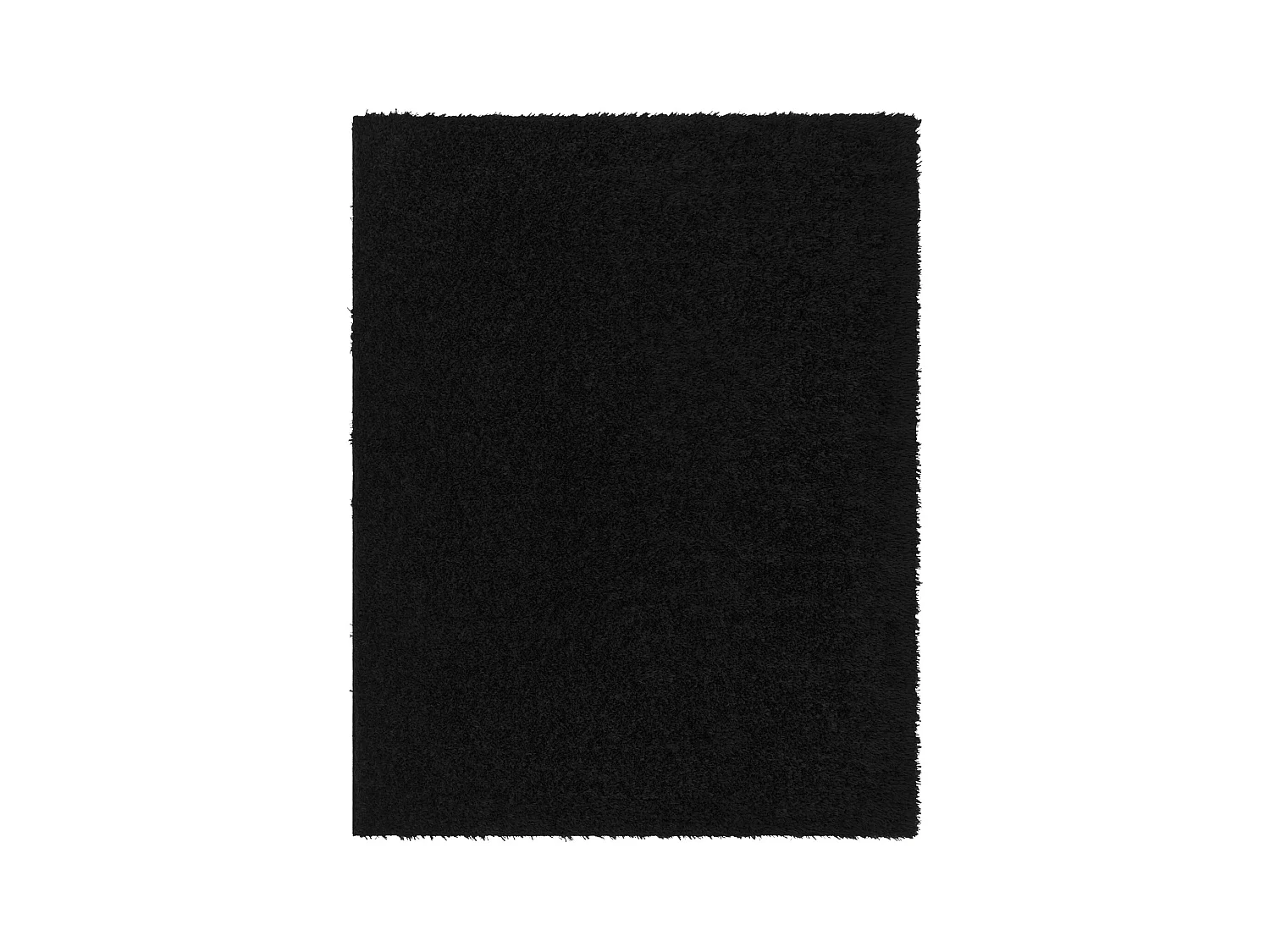 Tapis Shaggy Uni - Noir - 200x275cm - SOSO