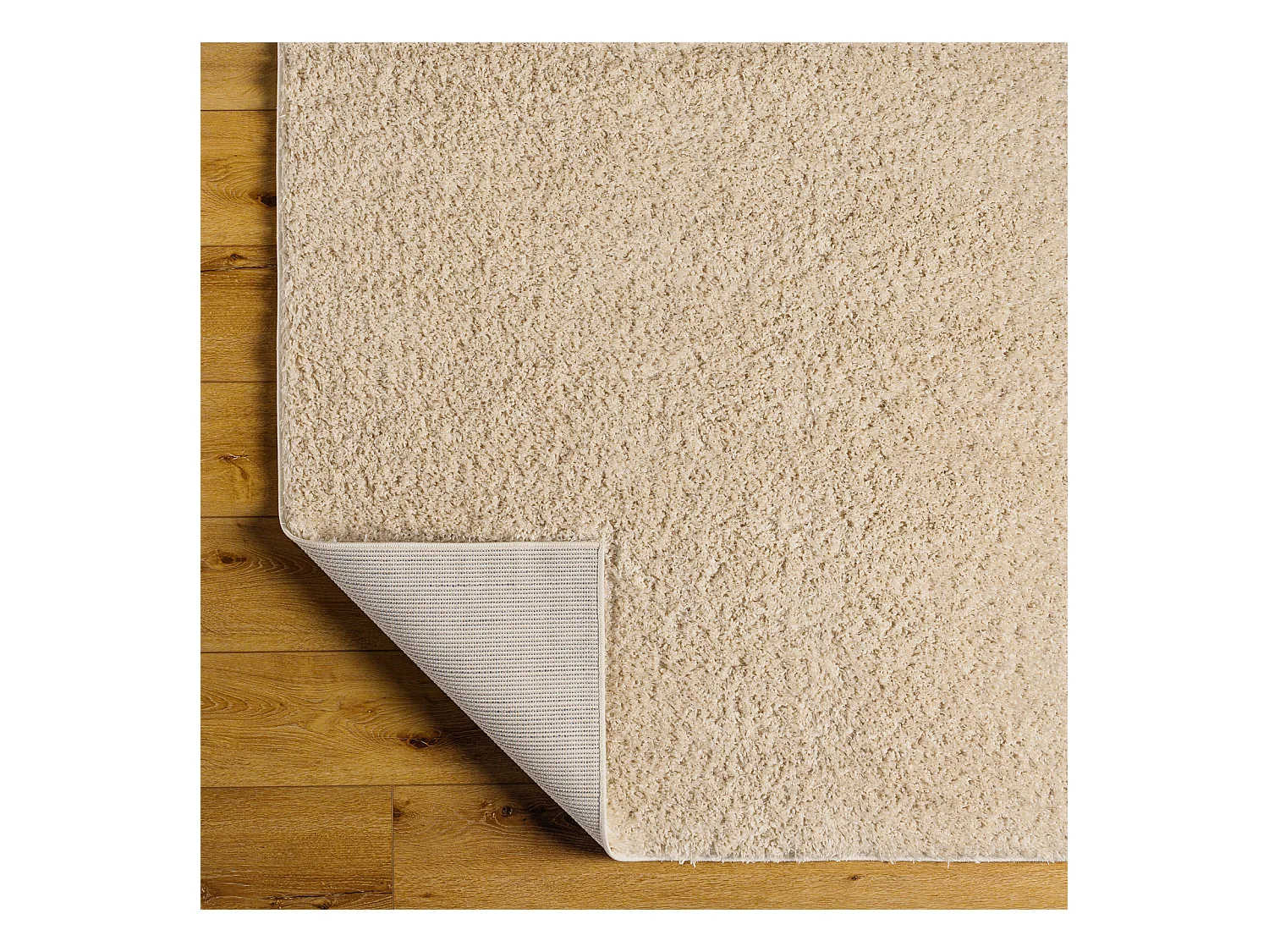 Zacht Hoogpolig Shaggy Tapijt - Beige - 200x275cm - SOSO