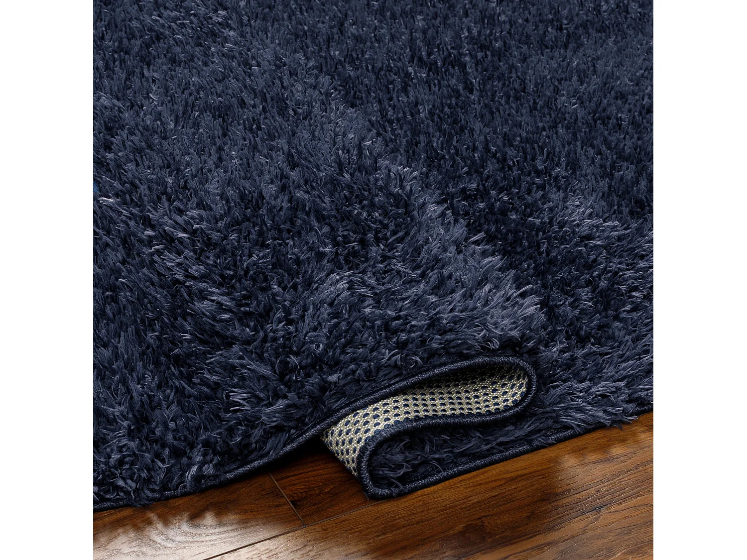 Tapis Shaggy Uni - Bleu Foncé - 200x275cm - SOSO