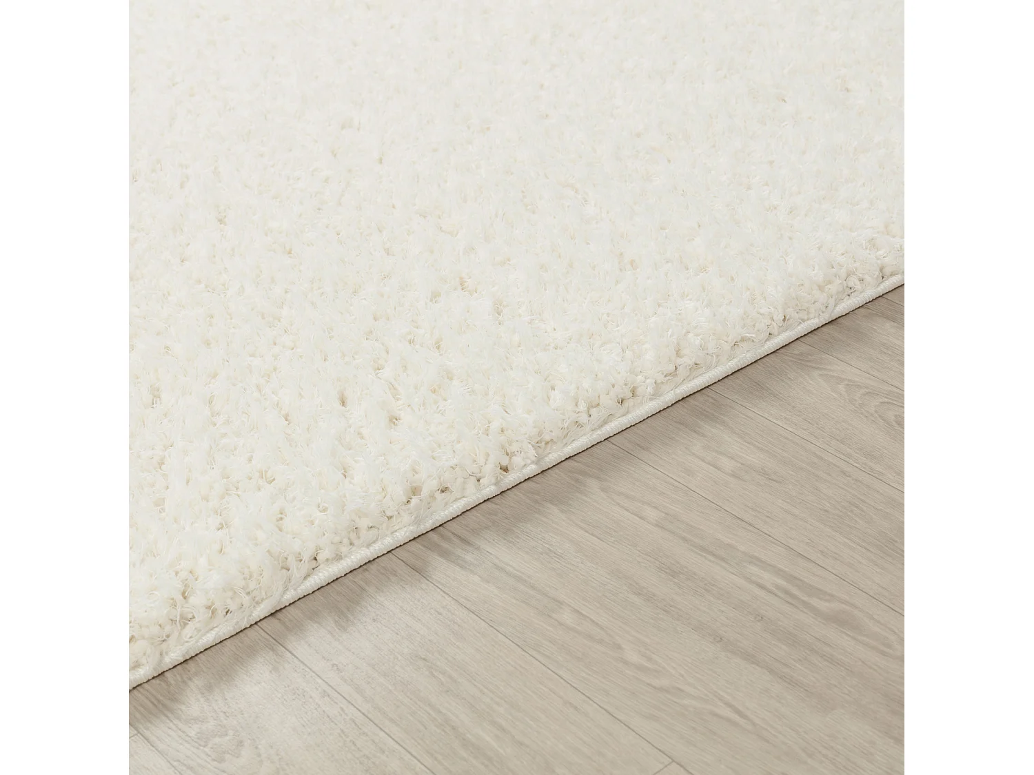 Tapis Shaggy Uni - Crème - 200x275cm - SOSO