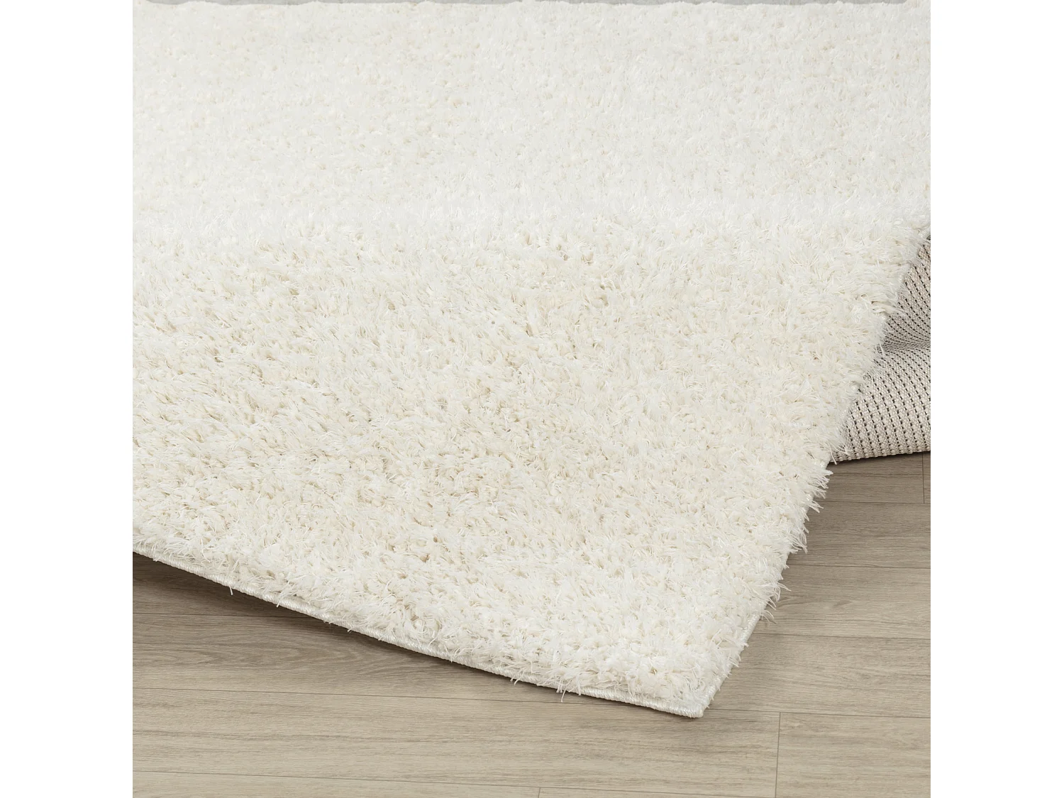 Tapis Shaggy Uni - Crème - 200x275cm - SOSO