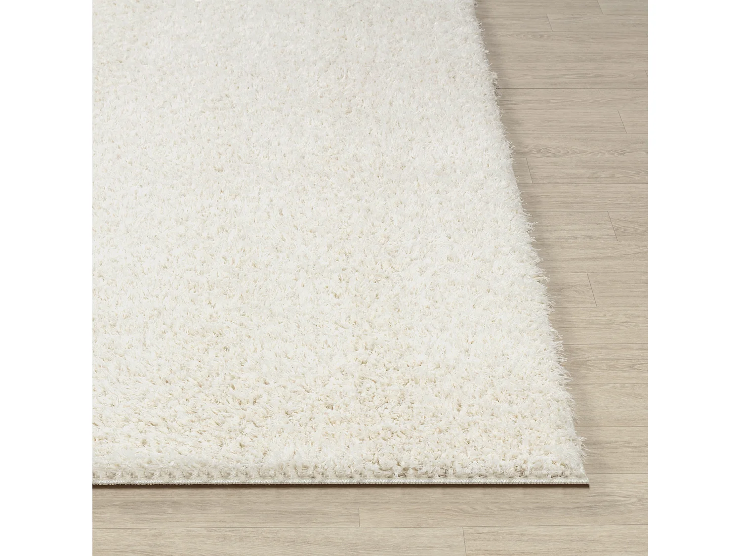 Tapis Shaggy Uni - Crème - 200x275cm - SOSO