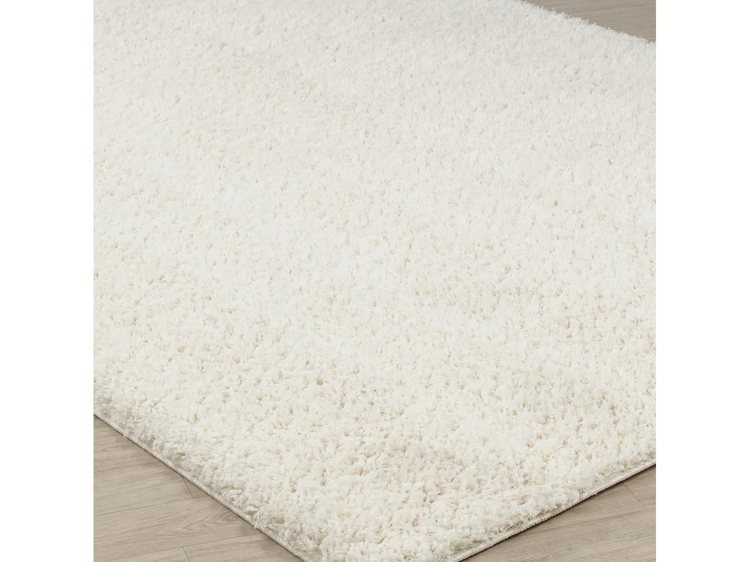 Tapis Shaggy Uni - Crème - 200x275cm - SOSO