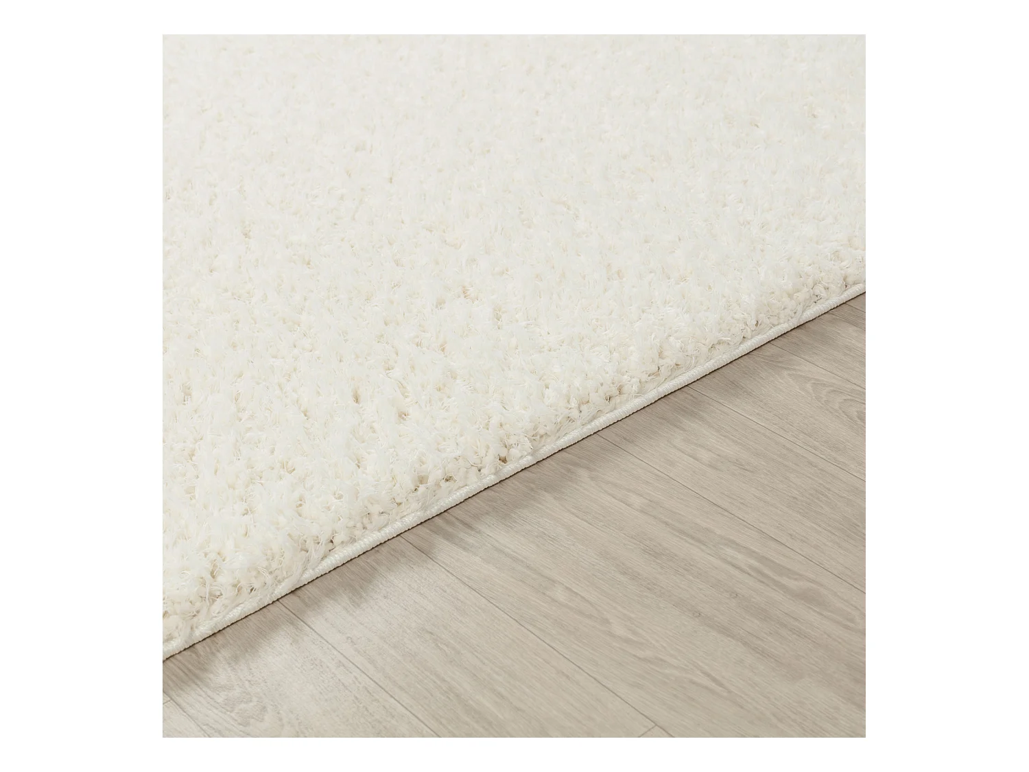 Zacht Hoogpolig Shaggy Tapijt - Wit - 200x275cm - SOSO