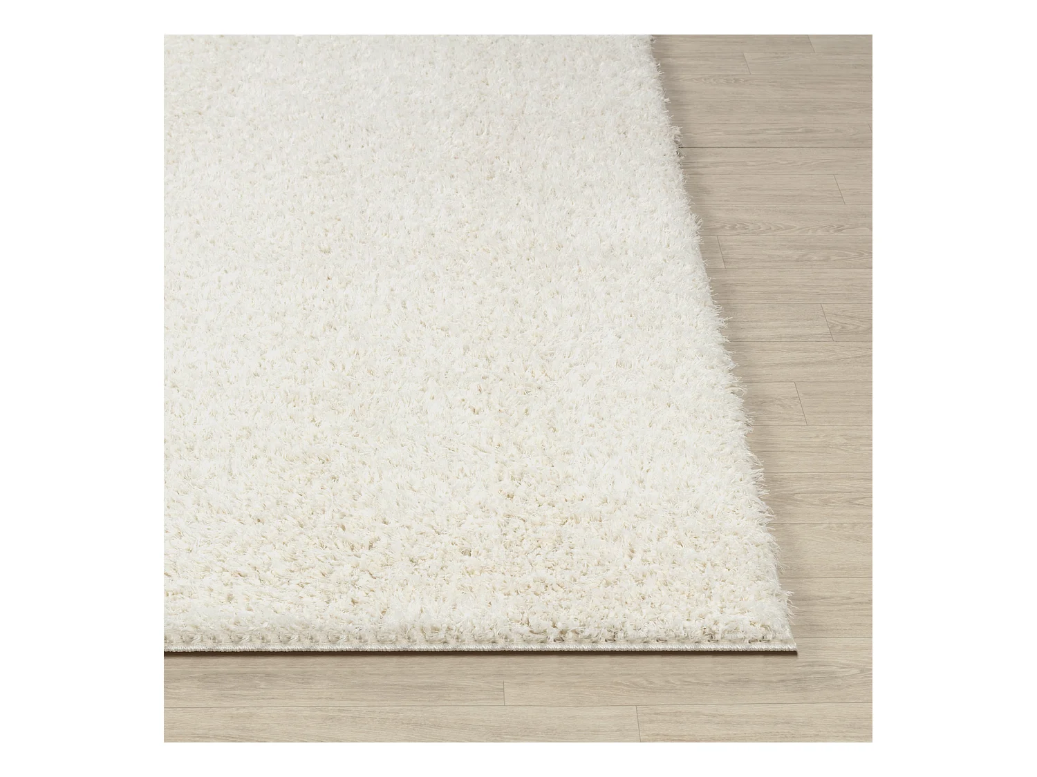 Zacht Hoogpolig Shaggy Tapijt - Wit - 200x275cm - SOSO