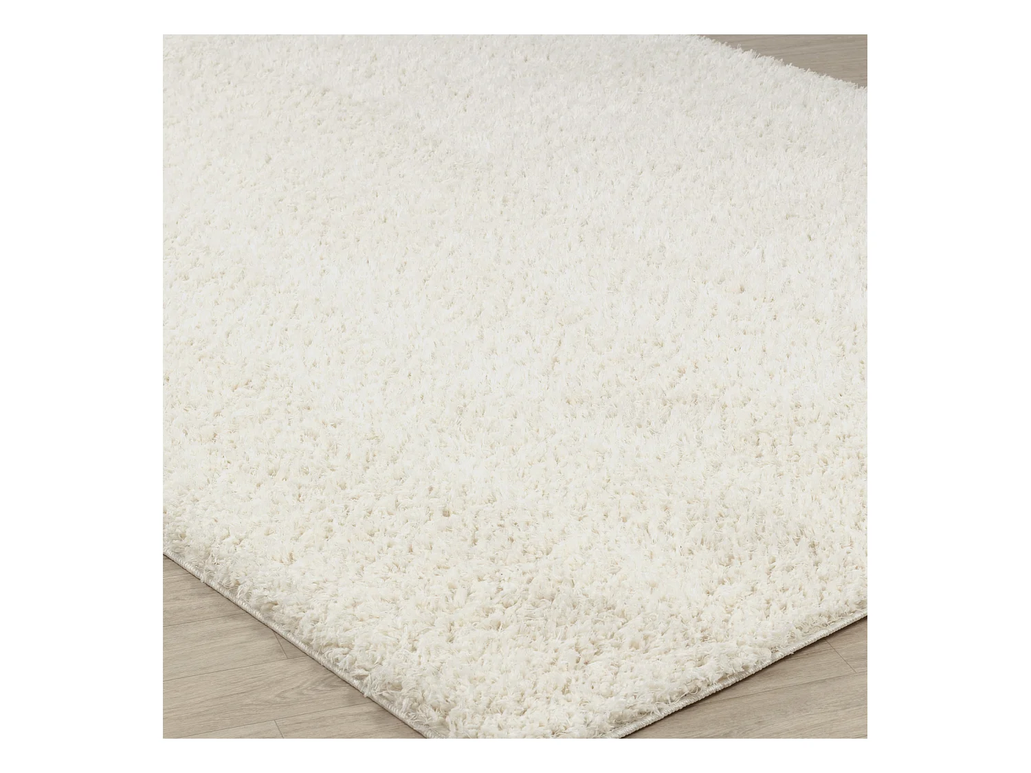 Zacht Hoogpolig Shaggy Tapijt - Wit - 200x275cm - SOSO