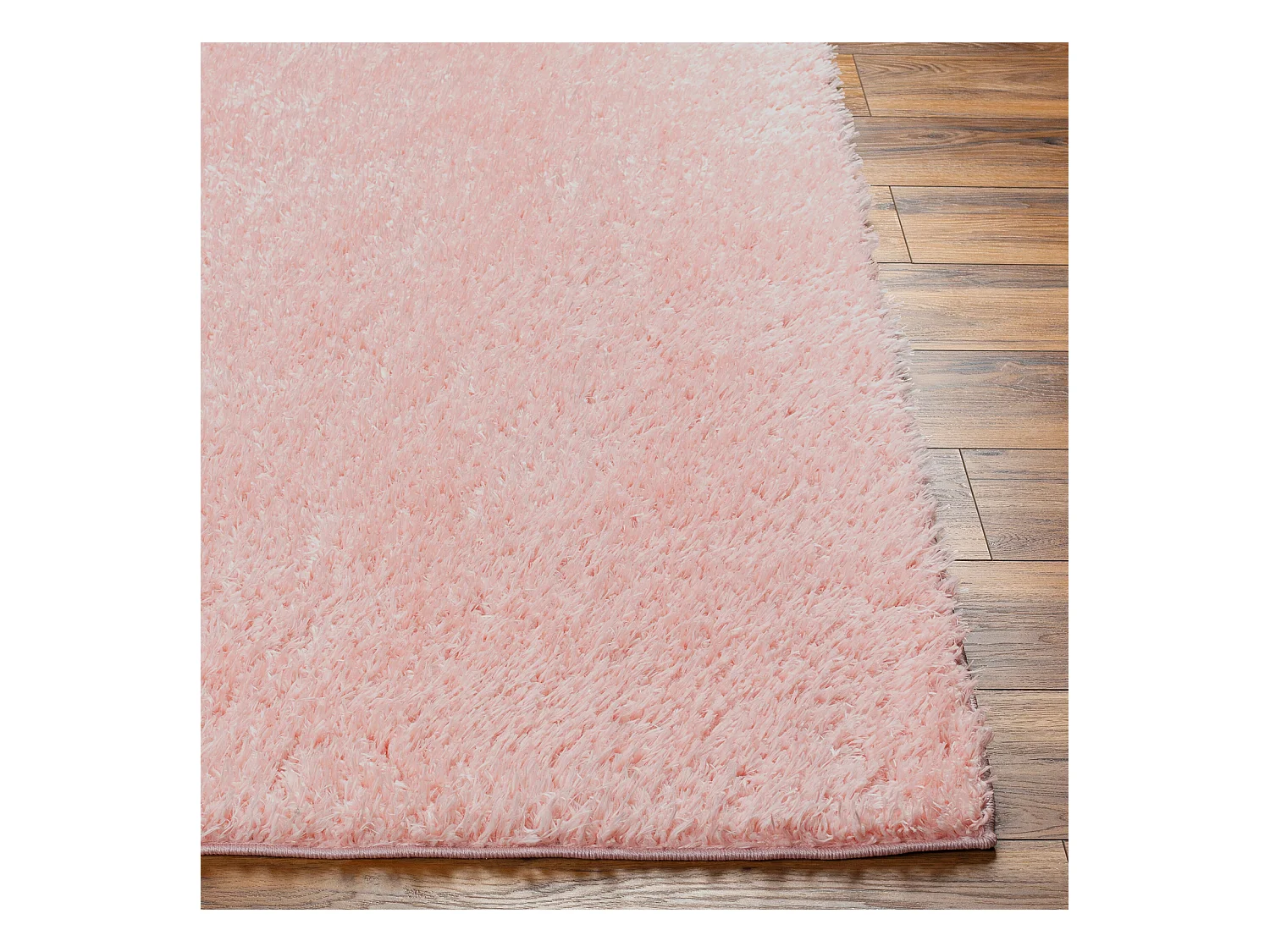 Tapis Shaggy Uni - Rose Clair - 120x180cm - SOSO