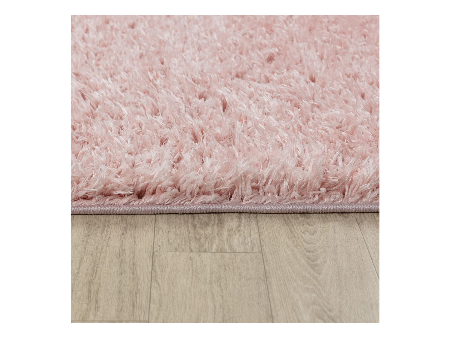 Tapis Shaggy Uni - Rose Clair - 120x180cm - SOSO