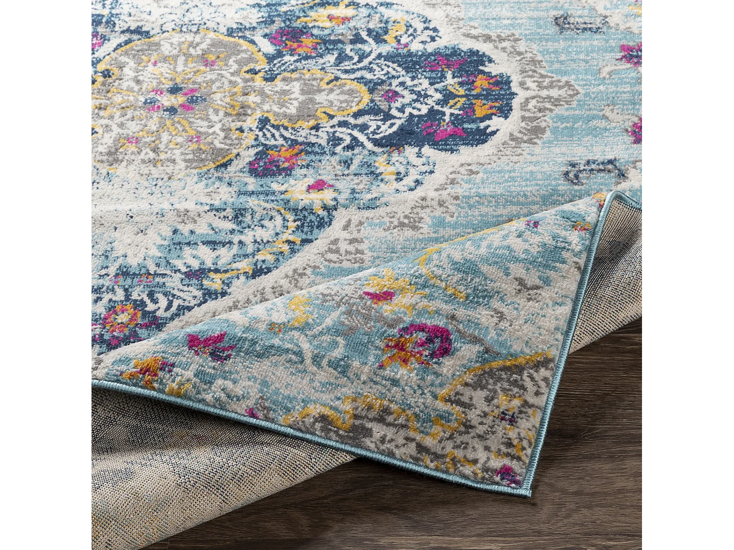 Tapis Vintage Oriental - Multicolore/Bleu - 100x153cm - ROMY