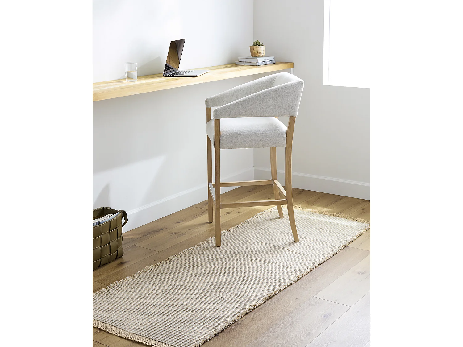 Becki Owens x LivablissTapis de Couloir Bohème en Jute - Marron Clair/Taupe - 80x220cm - PAVI