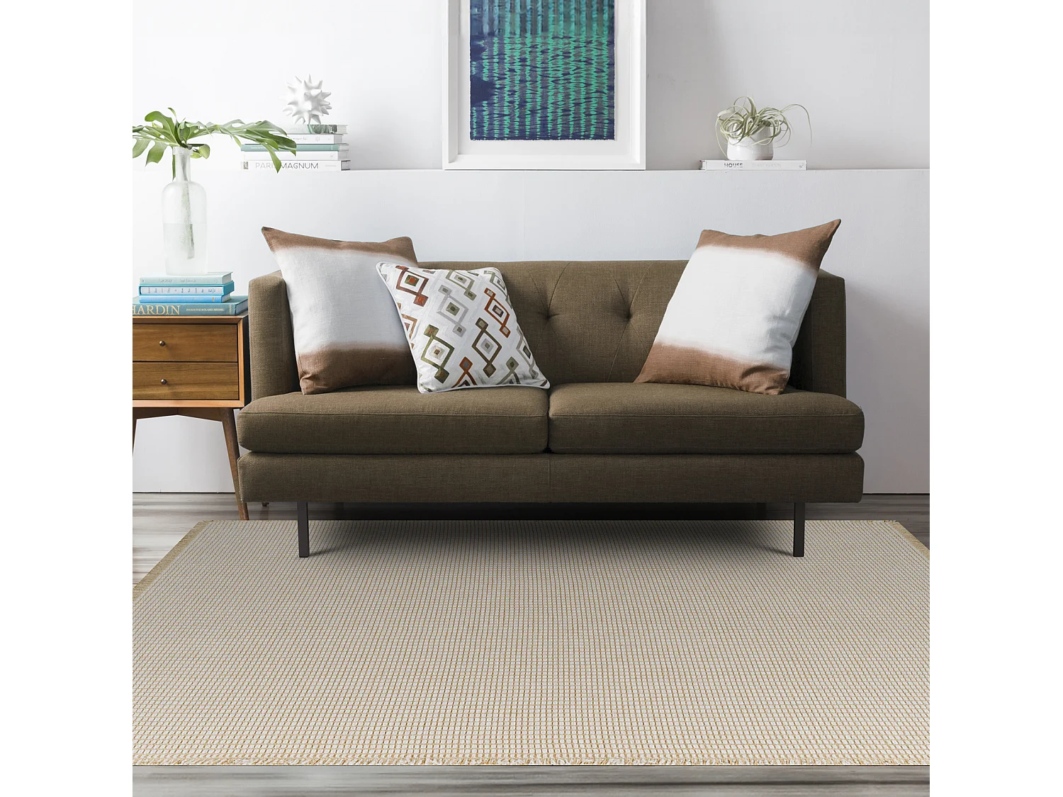 Becki Owens x LivablissTapis Bohème en Jute - Marron Clair/Taupe - 160x213cm - PAVI