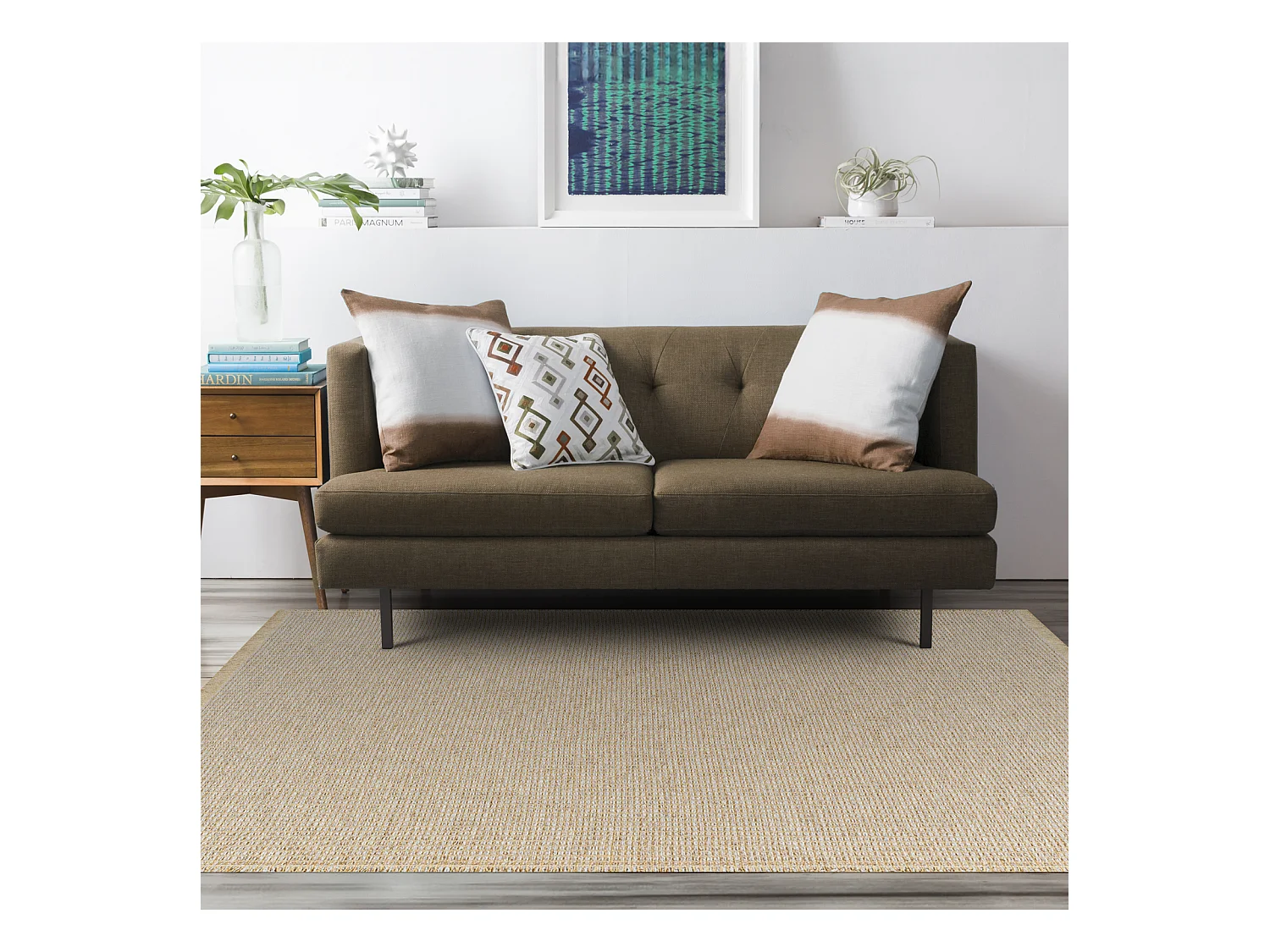 Boho Jute Tapijt - LichtKastanje/LichtBruin/Grijs - 160x213cm - PAVI