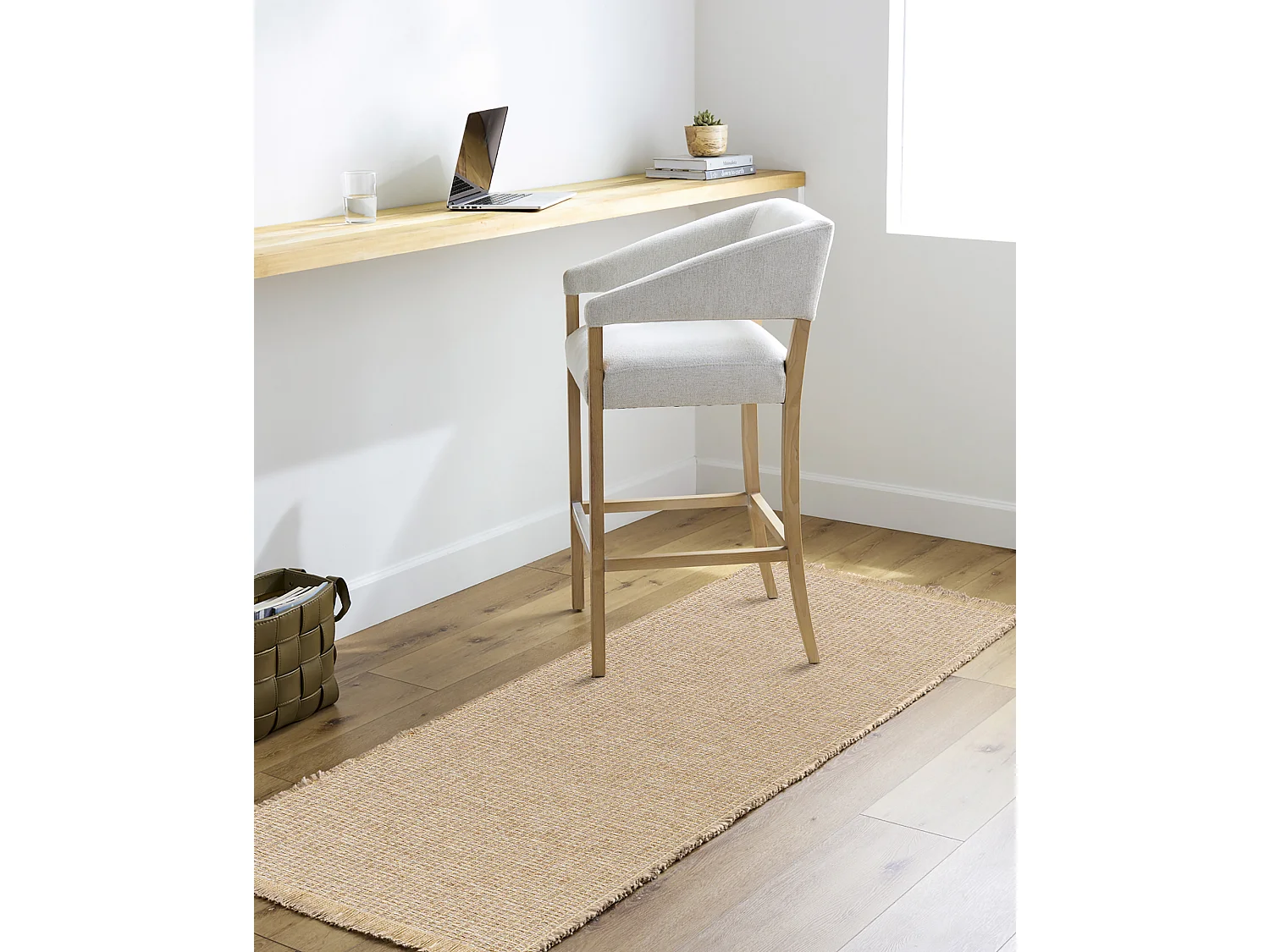 Boho Jute Tapijt - LichtKastanje/LichtBruin - 80x220cm - PAVI