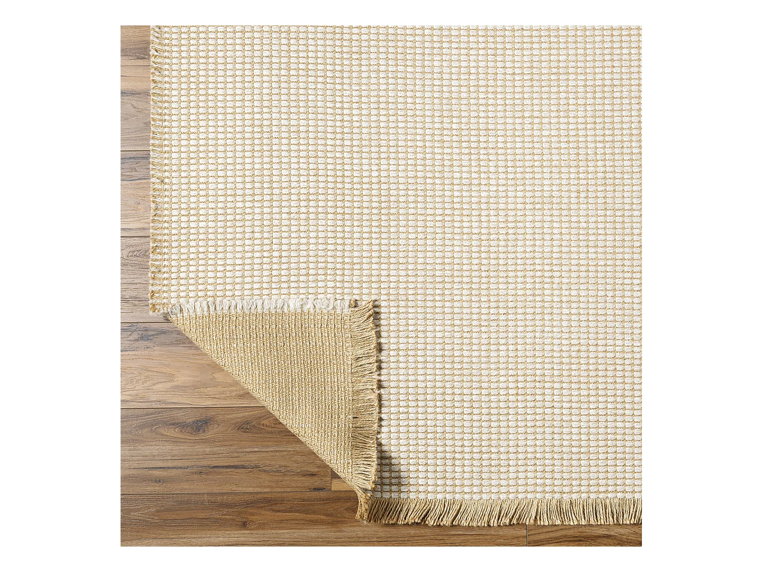 Boho Jute Tapijt - LichtKastanje/Taupe - 120x170cm - PAVI