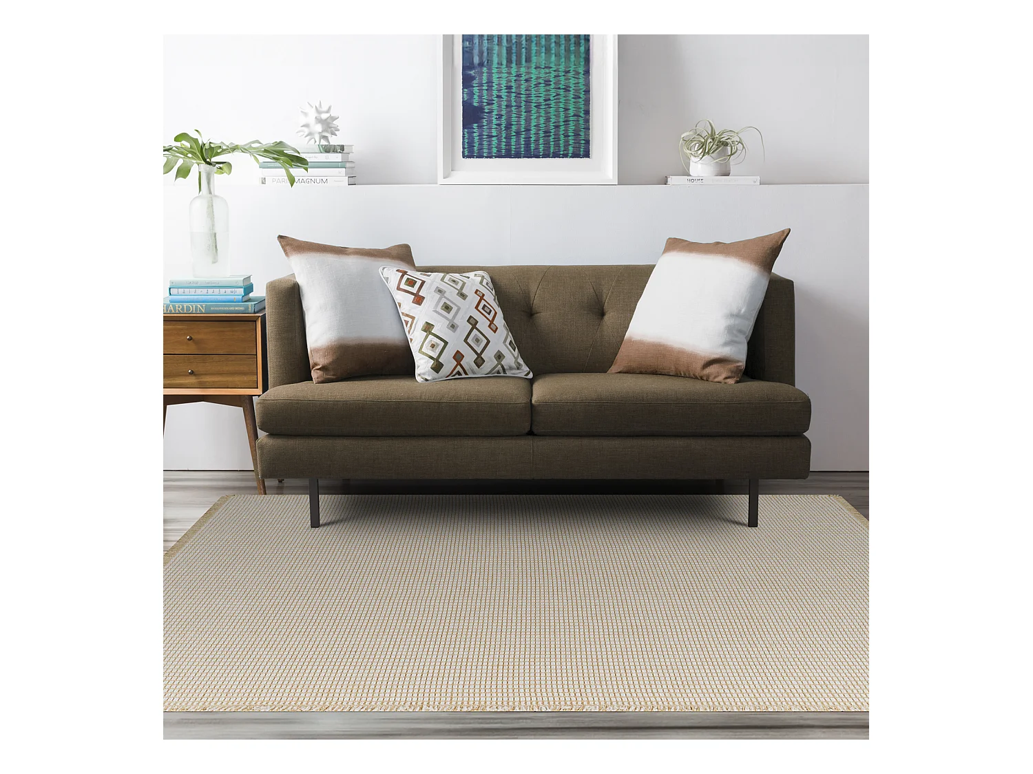 Boho Jute Tapijt - LichtKastanje/Taupe - 120x170cm - PAVI