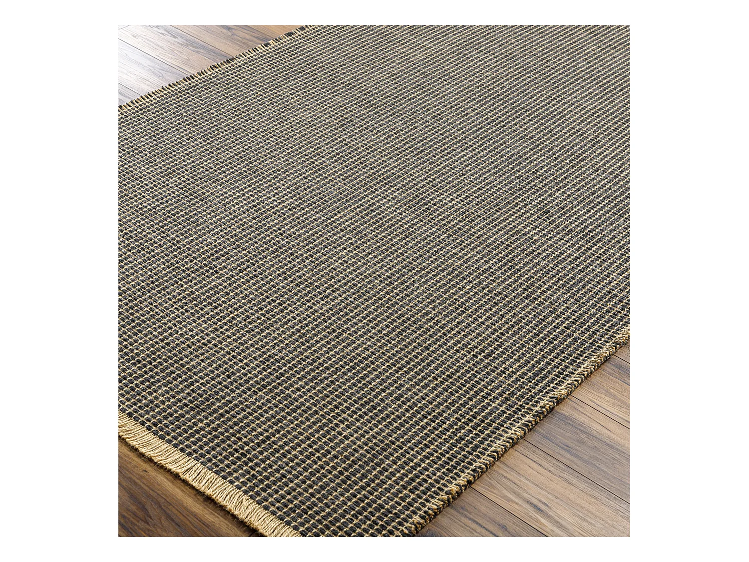 Boho Jute Tapijt - LichtKastanje/Zwart - 160x213cm - PAVI