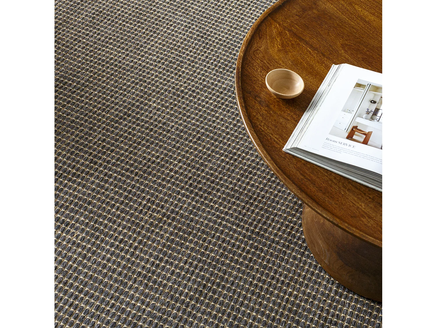 Becki Owens x LivablissTapis de Couloir Bohème en Jute - Marron Clair/Noir - 80x220cm - PAVI