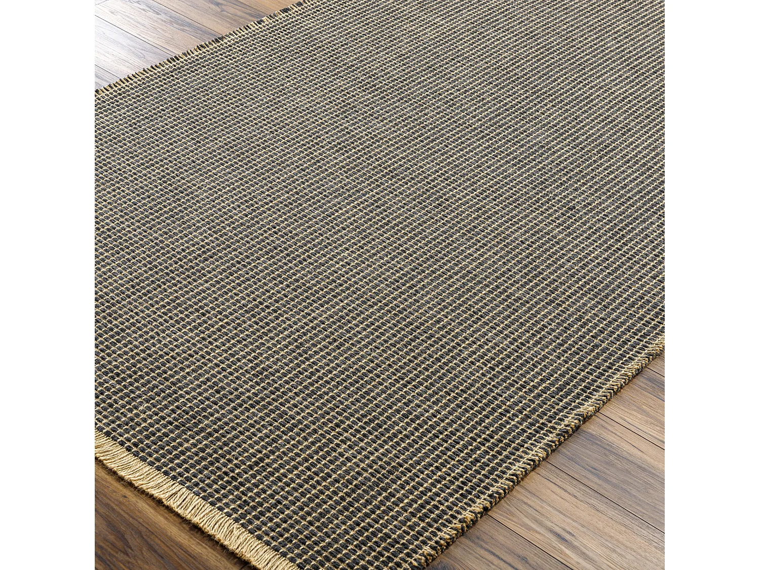 Boho Jute Tapijt - LichtKastanje/Zwart - 200x275cm - PAVI